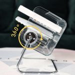 360 Grad drehbare Acryl-Fernbedienungs-Aufbewahrungsbox für Schreibwaren mit 6 Fächern – Bild 4