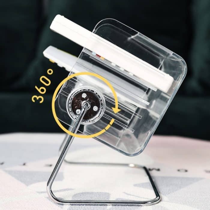 360 Grad drehbare Acryl-Fernbedienungs-Aufbewahrungsbox für Schreibwaren mit 6 Fächern – Bild 4