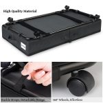 Zusammenklappbare Unterbett-Aufbewahrungsbehälter für Kleidung und Schuhe mit Rädern und Griffen, Oxford Cloth Cover Black 78x38x16cm, Transparent Cover Gray 78x38x16cm – Bild 4