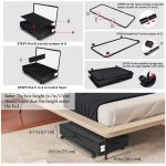 Zusammenklappbare Unterbett-Aufbewahrungsbehälter für Kleidung und Schuhe mit Rädern und Griffen, Oxford Cloth Cover Black 78x38x16cm, Transparent Cover Gray 78x38x16cm – Bild 9