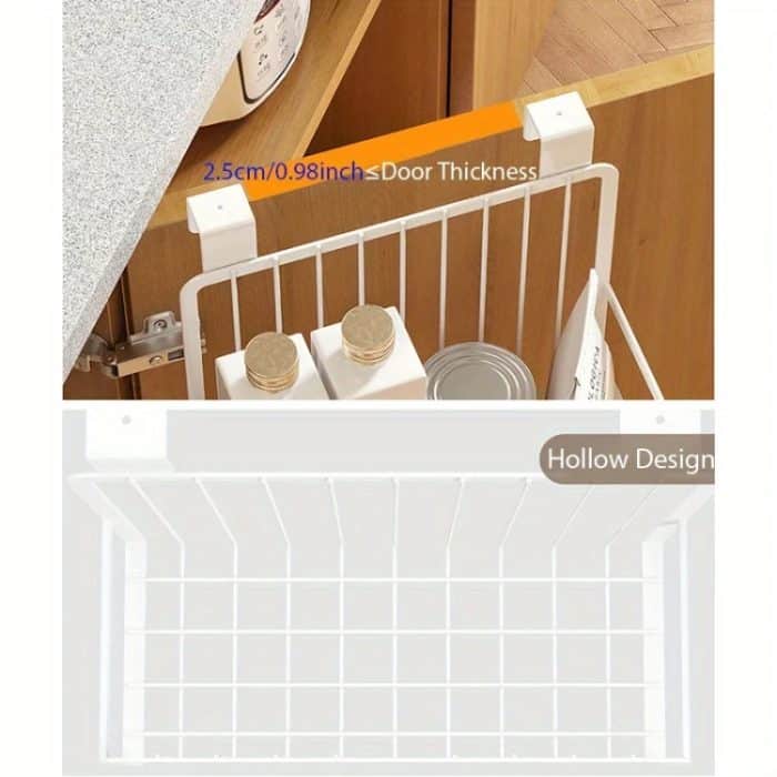 Hinter der Tür hängender Korb, Küchengewürz-Aufbewahrungsregal, hängendes Aufbewahrungsregal – Bild 6