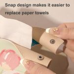 Ölbedruckte Leder-Taschentuchbox für Wohnzimmer, dekorative Taschentuch-Aufbewahrungstasche, Pink, Purple, Yellow, Blue Rose, Pink Rose, Yellow Sunflower – Bild 3