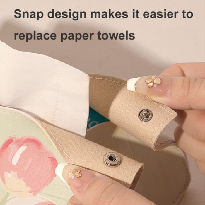 Ölbedruckte Leder-Taschentuchbox für Wohnzimmer, dekorative Taschentuch-Aufbewahrungstasche, Pink, Purple, Yellow, Blue Rose, Pink Rose, Yellow Sunflower – Bild 3