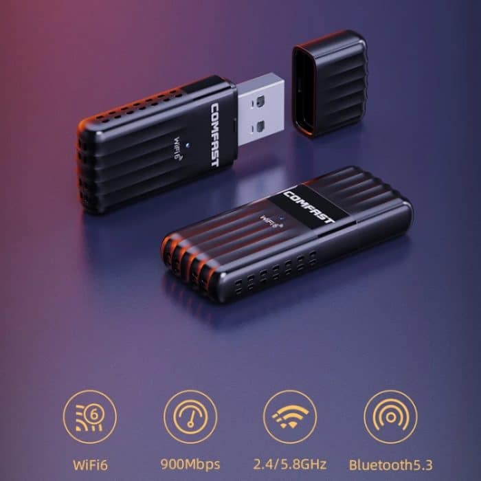 COMFAST CF-943AX WiFi6 USB-Adapter AX900 Bluetooth 5.3 2,4G / 5,8G Wireless-Netzwerkkarte – Bild 3