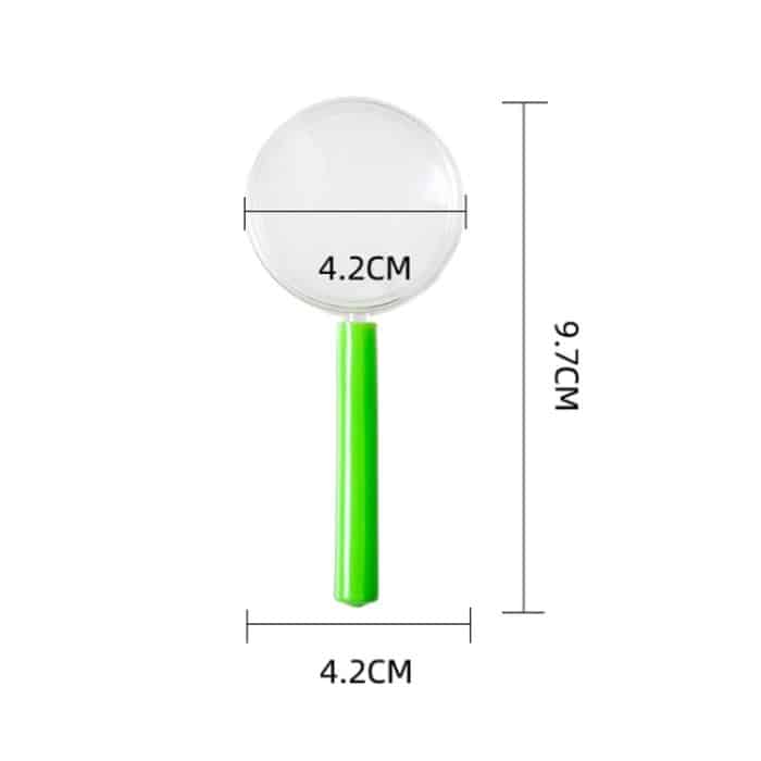 4 Stück 40 mm 3-fache Kunststoff-Acryllinse, Kinder-Lehrlupe, Farbgriff-Lupe, Farbe, zufällige Lieferung – Bild 4