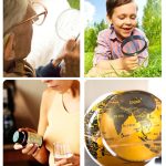 4 Stück 40 mm 3-fache Kunststoff-Acryllinse, Kinder-Lehrlupe, Farbgriff-Lupe, Farbe, zufällige Lieferung – Bild 7