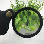 10-fache faltbare Ledertasche, Lupe, Taschenlupe, 50mm, 60mm – Bild 3