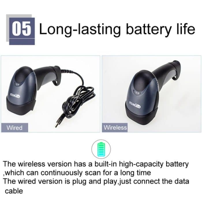 NETUM eindimensionaler, selbsterkennender Code-Kehrer, tragbares mobiles Rotlicht-Scangerät, Wired, Wireless, Wired With Bracket, Wireless With Bracket – Bild 8