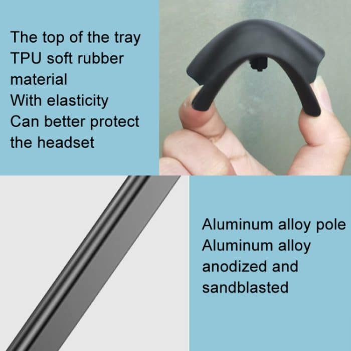 Desktop-Kopfhörerhalter, Handy-Tablet-Ständer, Black, White, Pink – Bild 8