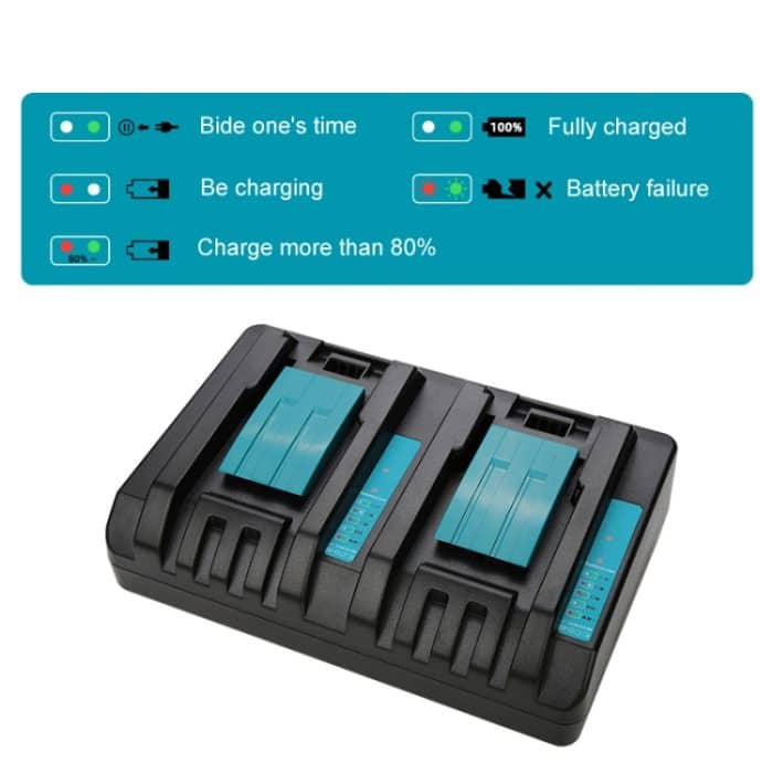 Für Makita DC18RC 14,4–18 V Lithium-Akku-Doppelladegerät, US Plug, UK Plug, EU Plug, AU Plug – Bild 4