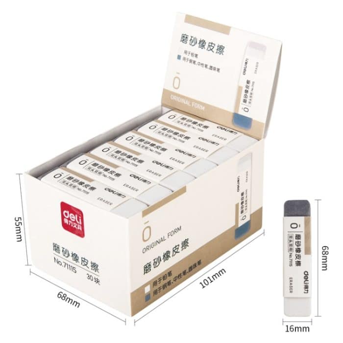 Radiergummi, radierbarer Bleistift-Neutralisierungsstift, Deli 71115 Semi-frosted, Deli 71114 Full Frosted – Bild 9