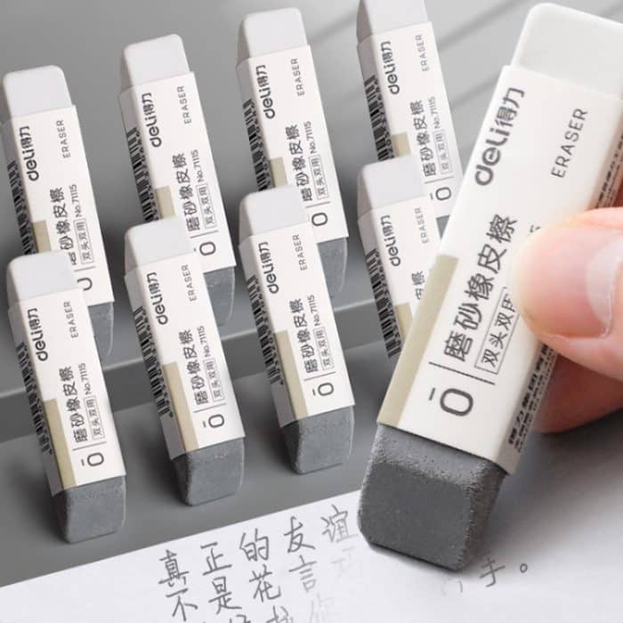 Radiergummi, radierbarer Bleistift-Neutralisierungsstift, Deli 71115 Semi-frosted, Deli 71114 Full Frosted – Bild 5