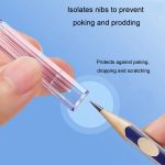 20 Stück/Beutel transparente Stiftkappen Bleistifthülsen schützende Bleistiftspitzenkappe – Bild 5