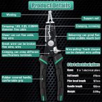 TUOSEN 9-in-1-Multifunktions-Abisolierzange mit spitzem Kabelschneide- und Crimpwerkzeug – Bild 4