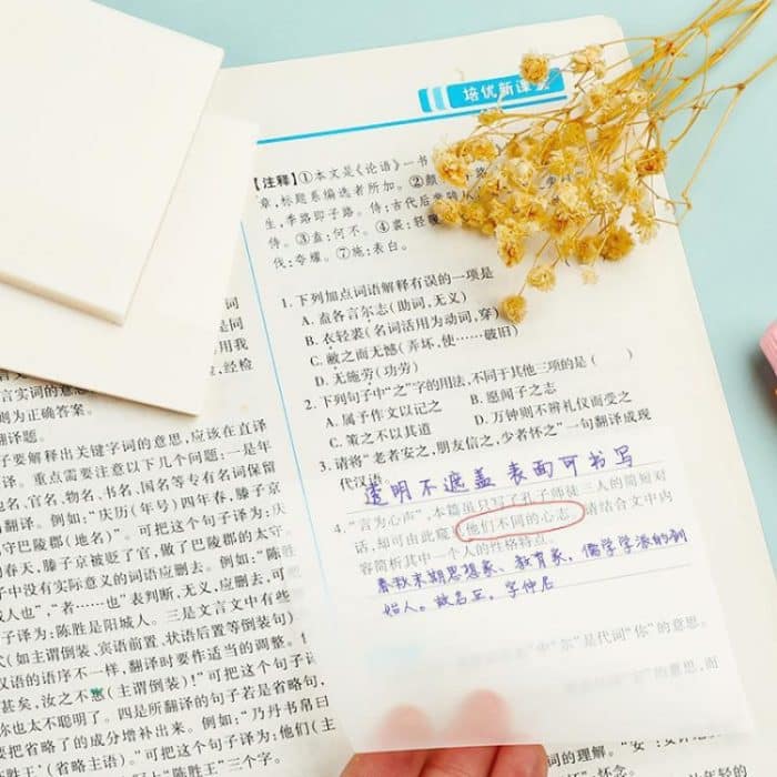 Transparente, praktische Notizaufkleber für Studentennotizen, selbstklebende Lesezeichen, 4packs Small, 4packs Medium, 4packs Large – Bild 10