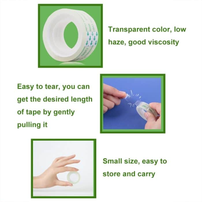 Deli kleines hochviskoses transparentes Büroklebeband für Studenten und Schreibwaren, 12 Rolls Width 1.2cm x Length 27.3m, 8 Rolls Wide 1.8cm x Length 27.3m, 12 Rolls Width 1.2cm x Length 12.8m, 8 Rolls Width 1.8cm x Length 12.8m... – Bild 5