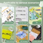 Deli kleines hochviskoses transparentes Büroklebeband für Studenten und Schreibwaren, 12 Rolls Width 1.2cm x Length 27.3m, 8 Rolls Wide 1.8cm x Length 27.3m, 12 Rolls Width 1.2cm x Length 12.8m, 8 Rolls Width 1.8cm x Length 12.8m... – Bild 6