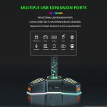 RGB-beleuchteter Kopfhörerständer mit Umgebungslicht, USB-Erweiterungsanschluss, Kopfhörer-Display-Halterung, Without 3.5mm Port, With 3.5mm Port – Bild 7