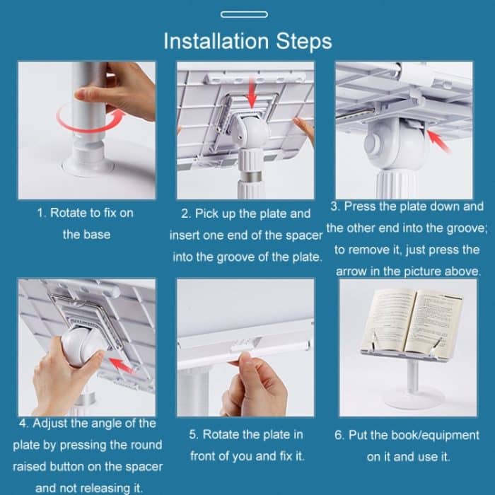 Verstellbarer Lift-Leseständer, Boden-Leseständer, Kinder-Sitzhaltung, Lesegerät – Bild 13