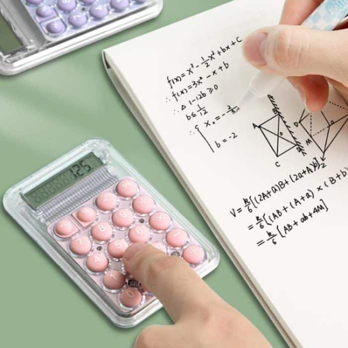 Kleiner, leiser, einfacher Taschenrechner, Mini-Süßigkeiten-Wohnheim-Studentenbüro-Prüfungstool – Bild 7