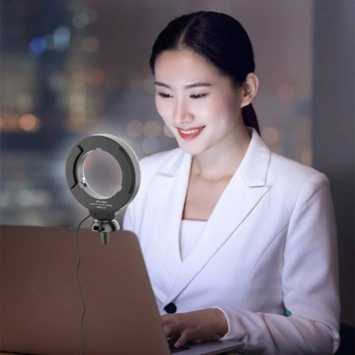 YRing48 4-Zoll 48LEDs Laptop-Kamera Videokonferenz Live Beauty Ring Fülllicht, Clip Set, Clip with Tripod – Bild 11