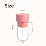 420 ml 6 Klingen Strohhalm Saftbecher USB-Aufladung Tragbare Fruchtsaftpresse Smoothie Maker – Bild 9