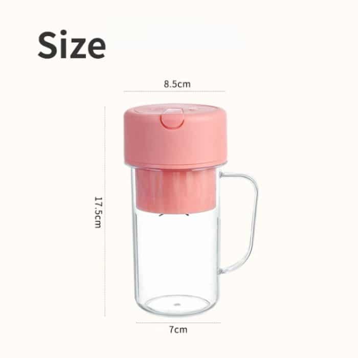 420 ml 6 Klingen Strohhalm Saftbecher USB-Aufladung Tragbare Fruchtsaftpresse Smoothie Maker – Bild 9
