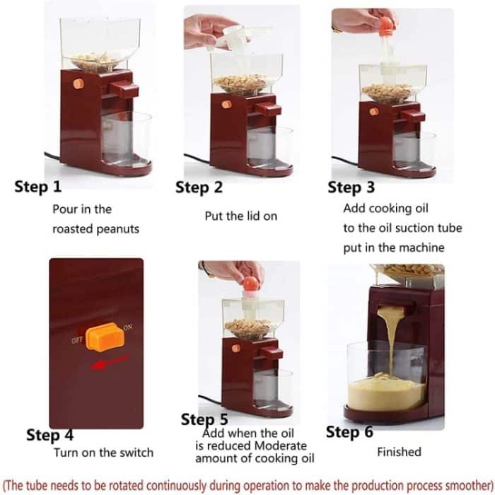 Elektrische Haushalts-Erdnussbuttermaschine, kleine Kochmühle – Bild 7