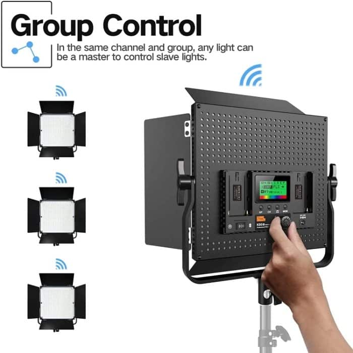 Pixel K80 RGB 45W 2600-10000K 552 LEDs Fotografie-Fülllicht-Panel-Lampe mit LCD-Display, US-Stecker, K80 RGB – Bild 5