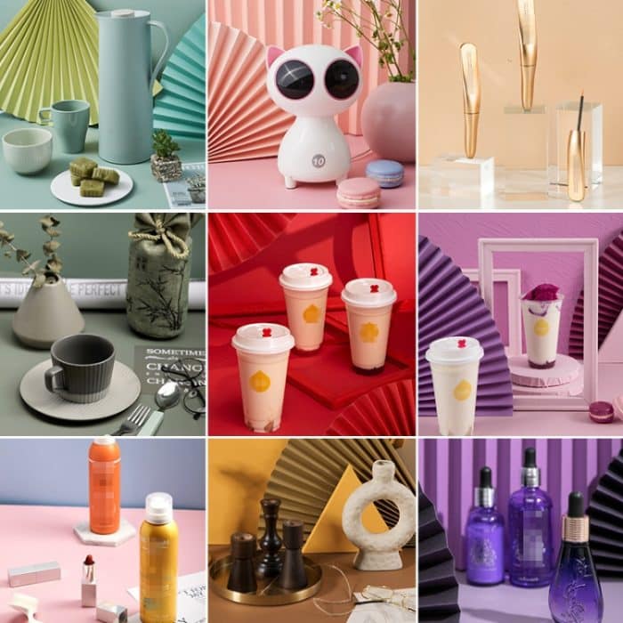 2 Stück 40 cm doppelseitiges Hintergrundbrett + 7 Stück Hintergrundpapier Fotografie-Requisiten-Set, Set 1, Set 2, Set 3, Set 4 – Bild 7