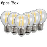 6 Stück/Box G45 Glühbirne LED Lampe Fixture Illuminator Vintage Filament Lights, Transparent Large Screw, Gold Large Screw, Milk White Large Screw, Transparent Small Screw, Gold Small Screw, Milk White Small Screw