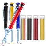 Metall-Langspitze, tiefes Loch, Holzbearbeitungsstift, schnell trocknender Marker, Black Pen, Red Pen, Yellow Pen, 6pcs White Lead Core, 2pcs Black+2pcs Red+2pcs Yellow Lead Core, 3pcs Black+3pcs Red+Lead Core, 6 Colors Lead Core – Bild 2