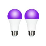 2 Stück / Packung 9W E27 LED Lila Licht UV-Lampen Umgebungslicht