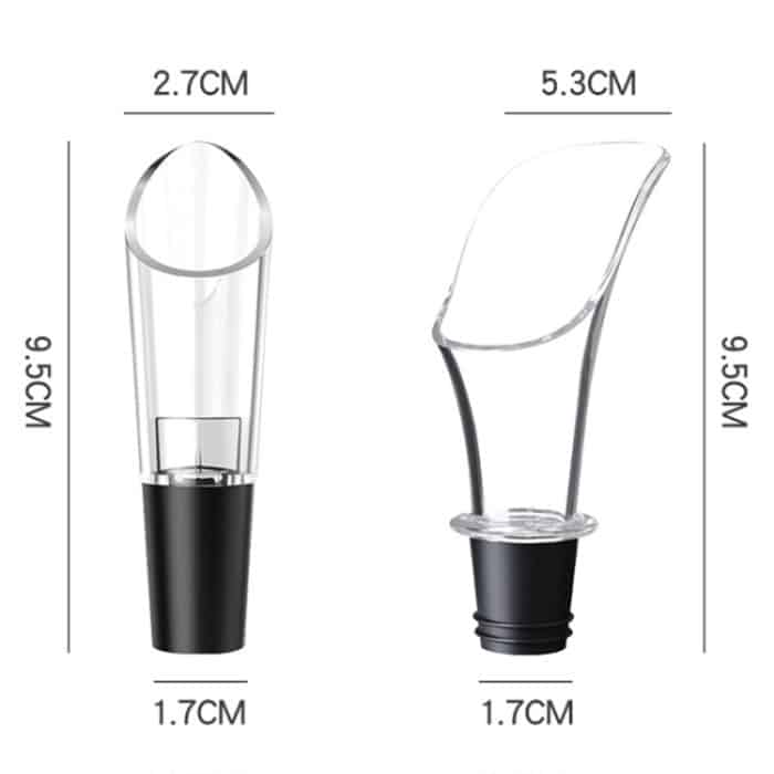 Mini Home Weinausgießer Rotwein Schnelldekanter Silikon Weinstarter, Oblique Mouth, Flower Type – Bild 2