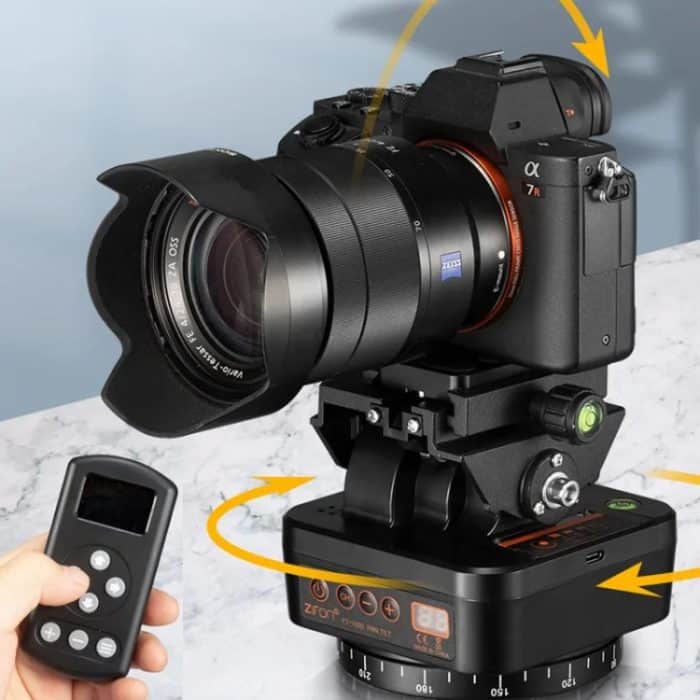 ZIFON YT-1000 Elektrischer Gimbal, 360-Grad-Panorama-Fernbedienung, Handy-Aufnahme, Dual-Achsen-DSLR-Kamera, Live-Stabilisator, YT-1000 – Bild 2