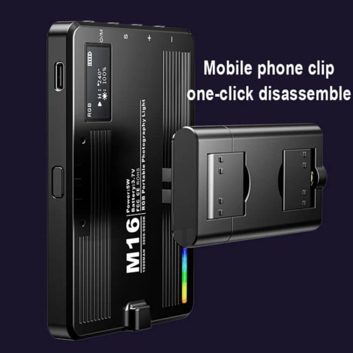 Wiederaufladbares Taschenlicht, Mini-Fotografie-Licht, LED-Außenaufnahme-Zusatzlicht, Desiontal M15 3 Color Temperature, Desiontal M16 RGB – Bild 5