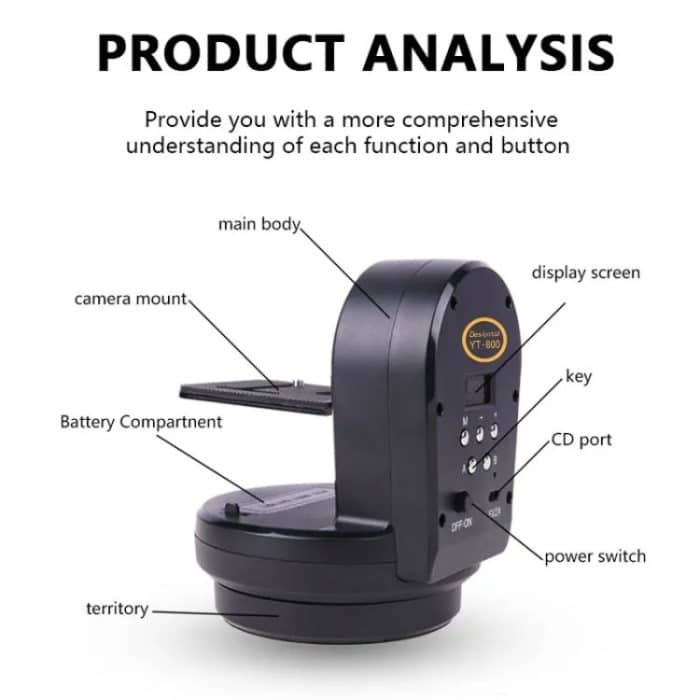 Desiontal YT-800 Handy-Kamera, Fernbedienung, Gimbal, 360-Grad-Drehung, Panorama-Aufnahmestabilisator – Bild 6