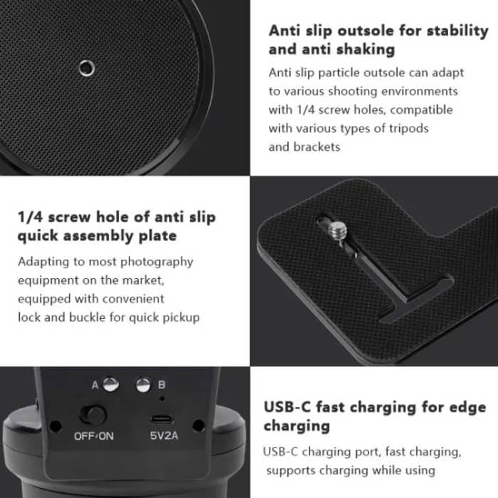 Desiontal YT-800 Handy-Kamera, Fernbedienung, Gimbal, 360-Grad-Drehung, Panorama-Aufnahmestabilisator – Bild 8