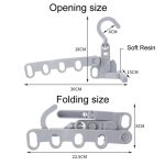 Faltbarer 5-Loch-Kleiderständer für Reisen, tragbare Kleiderhaken – Bild 2