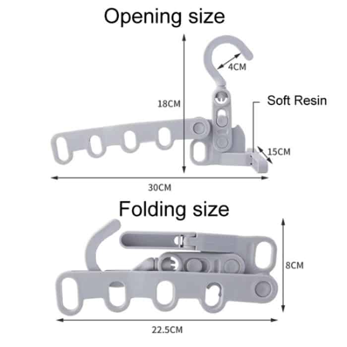 Faltbarer 5-Loch-Kleiderständer für Reisen, tragbare Kleiderhaken – Bild 2