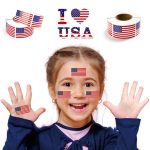 250 Stück / Rolle 1,22 x 2 Zoll Aufkleber mit amerikanischer Flagge, selbstklebender dekorativer Aufkleber – Bild 3