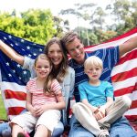 250 Stück / Rolle 1,22 x 2 Zoll Aufkleber mit amerikanischer Flagge, selbstklebender dekorativer Aufkleber – Bild 5