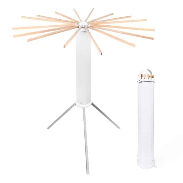 Kostenlose Installation, Boden-Wäscheständer, Balkon, faltbar, Oktopus, zum Aufhängen, Wäscheleine, Wood Pole, Aluminum Pole – Bild 1