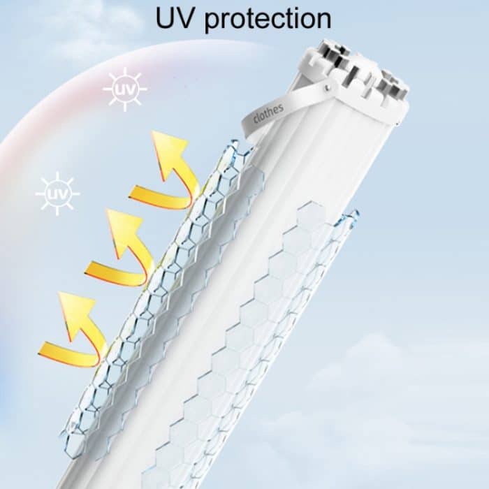 Kostenlose Installation, Boden-Wäscheständer, Balkon, faltbar, Oktopus, zum Aufhängen, Wäscheleine, Wood Pole, Aluminum Pole – Bild 4