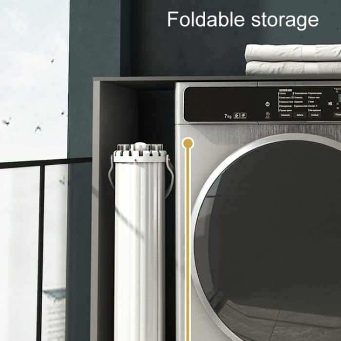 Kostenlose Installation, Boden-Wäscheständer, Balkon, faltbar, Oktopus, zum Aufhängen, Wäscheleine, Wood Pole, Aluminum Pole – Bild 6