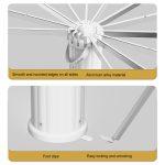 Kostenlose Installation, Boden-Wäscheständer, Balkon, faltbar, Oktopus, zum Aufhängen, Wäscheleine, Wood Pole, Aluminum Pole – Bild 7