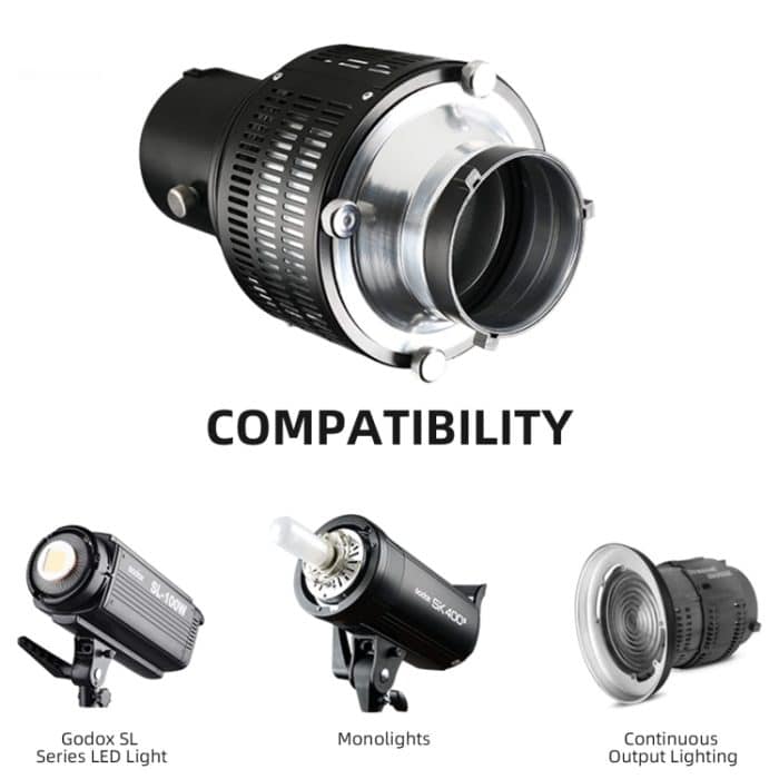 Optisches Snoot-Fotostudio-Zubehör für Blitzlampe mit Bowens-Halterung – Bild 4