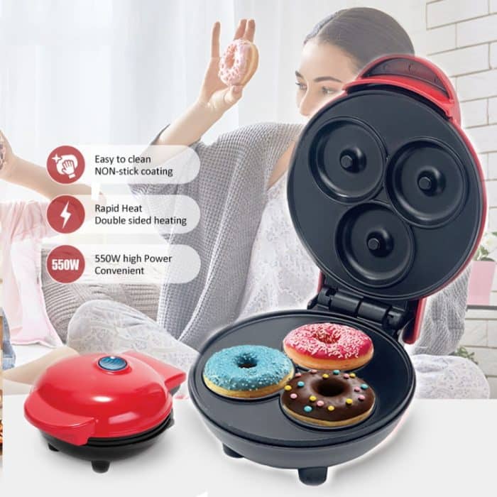 Die 350-W-Mini-Donut-Maker-Maschine kann 3 Donuts herstellen, 220V EU Plug, 110V US Plug – Bild 2