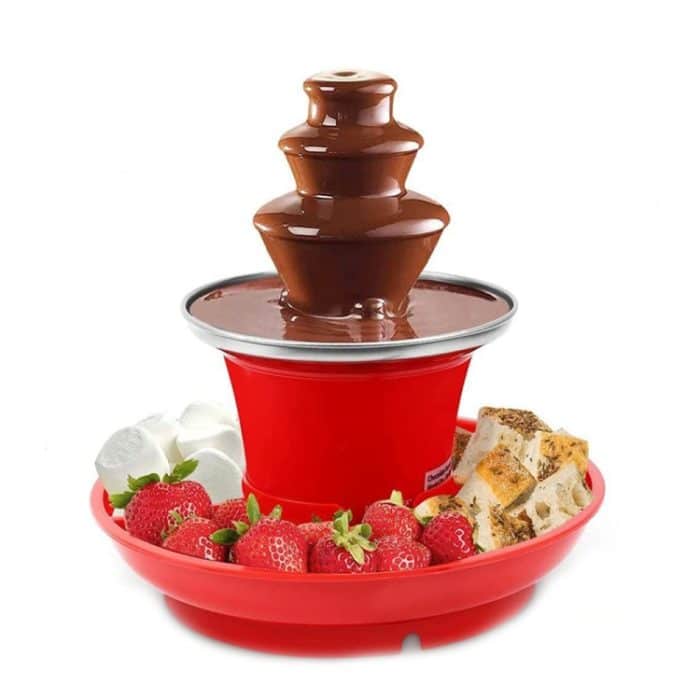 35-W-Schokoladenbrunnen-Mini-Fondue-Set mit 3 Etagen und Schmelztiegelsockel, 220V EU Plug, 110V US Plug – Bild 1