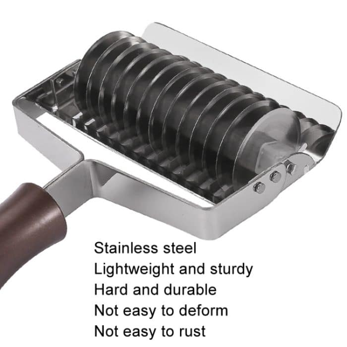 304 Edelstahl Pusher Multifunktionale Nudel Schwert Verdickung Küche Nudelschneider, Aluminum Handle 5mm, Aluminum Handle 2.5mm, Black Color Wood Handle 5mm, Black Color Wood Handle 2.5mm – Bild 4